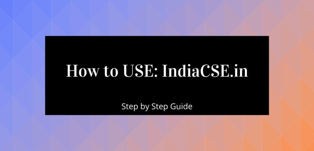 Step by Step guide on how to order on Indiacse